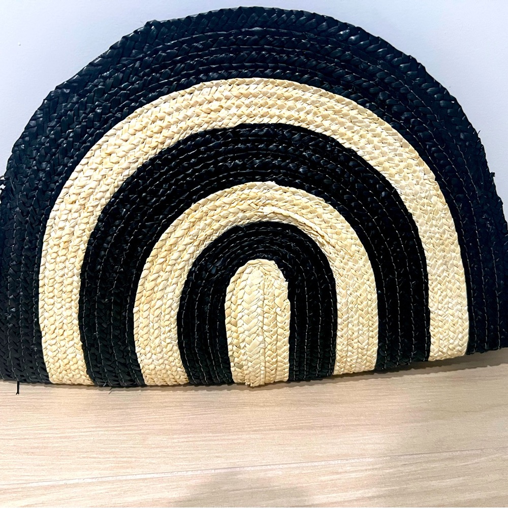 Anthropology Bay Sky straw purse